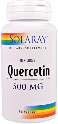 Quercetin, 500 mg, 90 Veggie Caps by Solaray-Kosttillskott, Quercetin