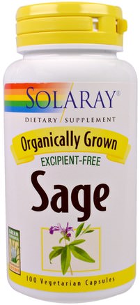 Sage, 100 Veggie Caps by Solaray-Örter, Salvia