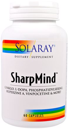 SharpMind, 60 Capsules by Solaray-Hälsa, Uppmärksamhet Underskott Störning, Lägga Till, Adhd, Hjärnan Och Kognitiv Funktion