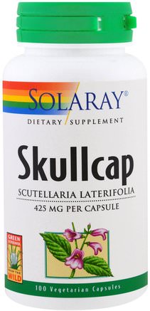 Skullcap, 100 Veggie Caps by Solaray-Örter, Skullcap