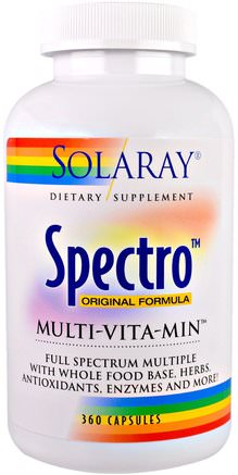 Spectro, Multi-Vita-Min, Original Formula, 360 Capsules by Solaray-Vitaminer, Multivitaminer