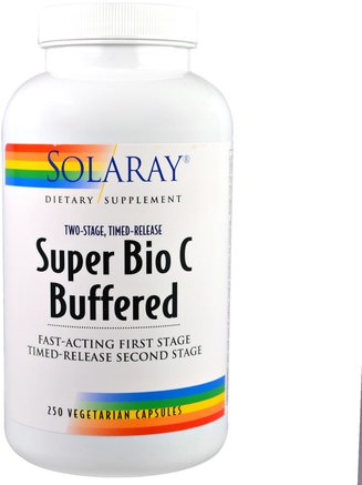Super Bio C Buffered, 250 Vegetarian Capsules by Solaray-Vitaminer, Vitamin C, Vitamin C Buffrad