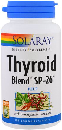 Thyroid Blend SP-26, 100 Veggie Caps by Solaray-Hälsa, Sköldkörtel