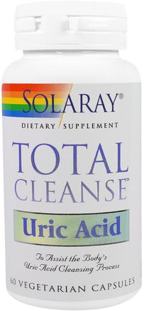 Total Cleanse, Uric Acid, 60 Veggie Caps by Solaray-Hälsa, Detox