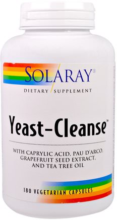 Yeast-Cleanse, 180 Vegetarian Capsules by Solaray-Hälsa, Detox