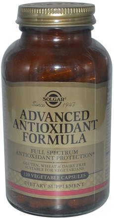 Advanced Antioxidant Formula, 120 Vegetable Capsules by Solgar-Kosttillskott, Antioxidanter, Hälsa