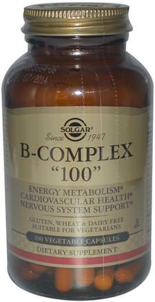 B-Complex 100, 100 Vegetable Capsules by Solgar-Hälsa, Energi, Vitaminer, Vitamin B-Komplex