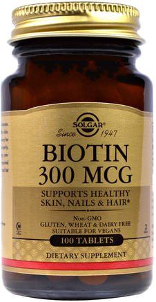 Biotin, 300 mcg, 100 Tablets by Solgar-Vitaminer, Vitamin B
