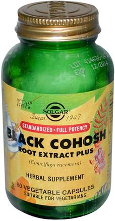 Black Cohosh Root Extract Plus, 60 Vegetable Capsules by Solgar-Hälsa, Kvinnor, Svart Cohosh