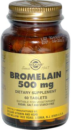 Bromelain, 500 mg, 60 Tablets by Solgar-Kosttillskott, Enzymer