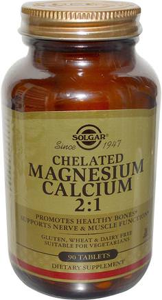 Chelated Magnesium Calcium 2:1, 90 Tablets by Solgar-Kosttillskott, Mineraler, Kalcium Och Magnesium