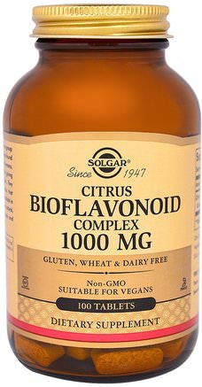 Citrus Bioflavonoid Complex, 1000 mg, 100 Tablets by Solgar-Vitaminer, Bioflavonoider