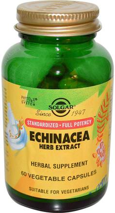 Echinacea Herb Extract, 60 Vegetable Capsules by Solgar-Kosttillskott, Antibiotika, Tabletter Av Echinacea Kapslar