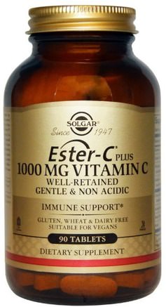 Ester-C Plus, Vitamin C, 1000 mg, 90 Tablets by Solgar-Kosttillskott, Antioxidanter, Vitamin C