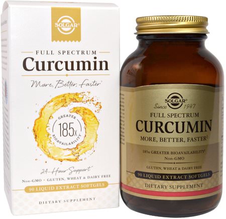 Full Spectrum Curcumin, 90 Liquid Extract Softgels by Solgar-Kosttillskott, Antioxidanter, Curcumin, Curamin