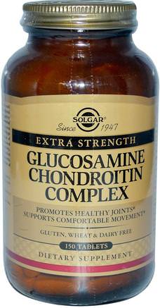 Glucosamine Chondroitin Complex, Extra Strength, 150 Tablets by Solgar-Kosttillskott, Glukosamin Kondroitin