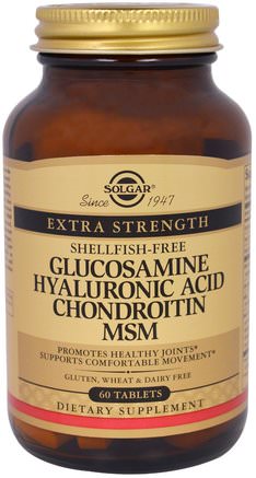 Glucosamine Hyaluronic Acid Chondroitin MSM, 60 Tablets by Solgar-Kosttillskott, Glukosamin Kondroitin