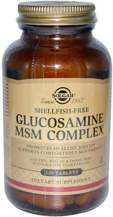Glucosamine MSM Complex, 120 Tablets by Solgar-Kosttillskott, Glukosamin