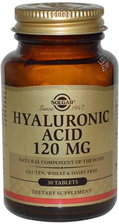 Hyaluronic Acid, 120 mg, 30 Tablets by Solgar-Skönhet, Anti-Åldrande, Hyaluronsyra