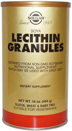 Lecithin Granules, 16 oz (454 g) by Solgar-Kosttillskott, Lecitin