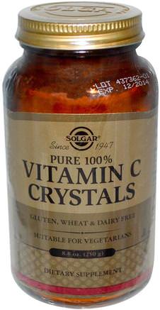 Pure 100% Vitamin C Crystals, 8.8 oz (250 g) by Solgar-Vitaminer, Vitamin C, Vitamin C-Pulver Och Kristaller