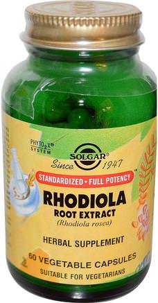 Rhodiola Root Extract, 60 Vegetable Capsules by Solgar-Kosttillskott, Adaptogen, Rhodiola Rosea