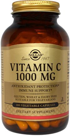 Vitamin C, 1000 mg, 100 Vegetable Capsules by Solgar-Vitaminer, Vitamin C