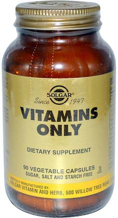 Vitamins Only, 90 Vegetable Capsules by Solgar-Vitaminer