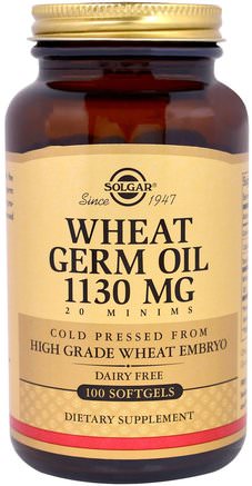 Wheat Germ Oil, 1130 mg, 100 Softgels by Solgar-Kosttillskott, Vetegroddolja
