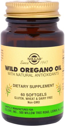 Wild Oregano Oil, 60 Softgels by Solgar-Kosttillskott, Oreganoolja