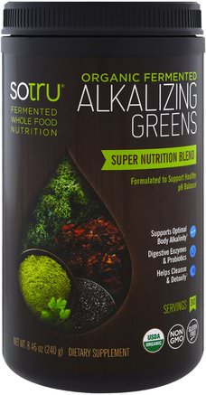 Organic Fermented Alkalizing Greens, 8.46 oz (240 g) by SoTru-Kosttillskott, Superfoods