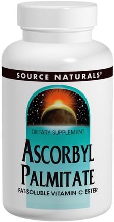 Ascorbyl Palmitate, 4 oz (113.4 g) Powder by Source Naturals-Vitaminer, Vitamin C, Vitamin C Askorbylpalmitat (C-Ester)