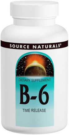 B-6, 500 mg, 100 Tablets by Source Naturals-Vitaminer, Vitamin B
