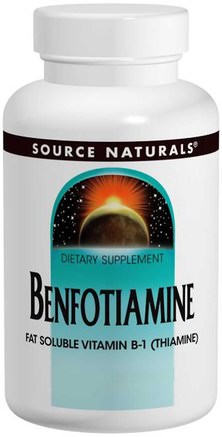 Benfotiamine, 150 mg, 60 Tablets by Source Naturals-Kosttillskott, Benfotiamin