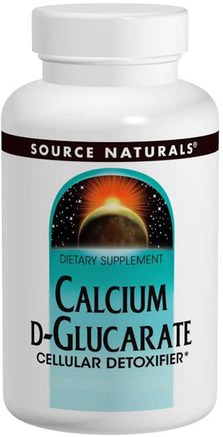 Calcium D-Glucarate, 500 mg, 120 Tablets by Source Naturals-Kosttillskott, Mineraler, Kalcium D-Glukarat