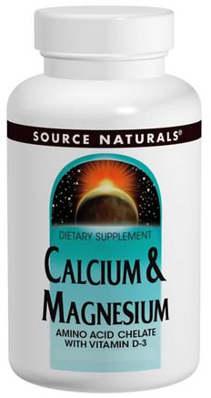 Calcium & Magnesium, 300 mg, 250 Tablets by Source Naturals-Kosttillskott, Mineraler, Magnesium