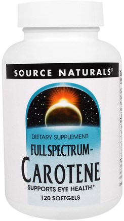 Carotene, Full Spectrum, 120 Softgels by Source Naturals-Vitaminer, Vitamin A, Betakaroten