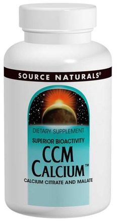 CCM Calcium, 300 mg, 120 Tablets by Source Naturals-Kosttillskott, Mineraler, Kalciummalat