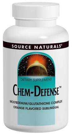 Chem-Defense, Orange Flavored Sublingual, 90 Tablets by Source Naturals-Kosttillskott, L Glutation, Antioxidanter, Selen, Molybden