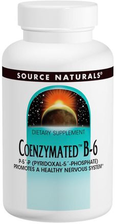 Coenzymated B-6, 100 mg, 60 Tablets by Source Naturals-Kosttillskott, Coenzymat B-Vitaminer