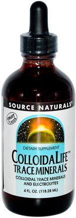 ColloidaLife Trace Minerals, Fruit Flavor, 4 fl oz (118.28 ml) by Source Naturals-Kosttillskott, Mineraler, Spårmineraler
