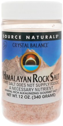 Crystal Balance, Himalayan Rock Salt, Fine Grind, 12 oz (340 g) by Source Naturals-Hälsa, Ph-Balans Alkalisk, Mat, Kryddor Och Kryddor, Salt Naturligt Salt
