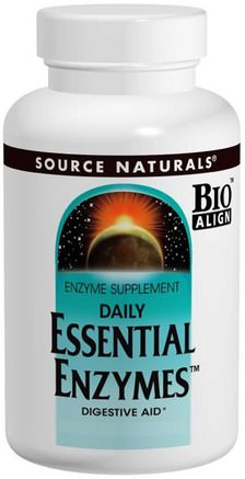 Daily Essential Enzymes, 500 mg, 240 Capsules by Source Naturals-Kosttillskott, Enzymer, Matsmältningsenzymer