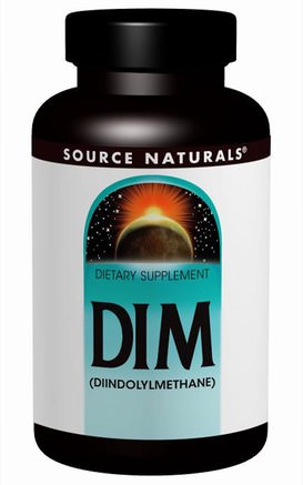 DIM, (Diindolylmethane), 100 mg, 60 Tablets by Source Naturals-Kosttillskott, Broccolikors, Diindolylmetan (Dim)