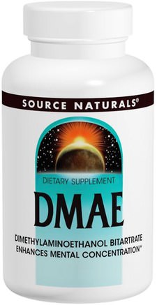 DMAE, 351 mg, 200 Tablets by Source Naturals-Kosttillskott, Dmae Vätskor Och Flikar