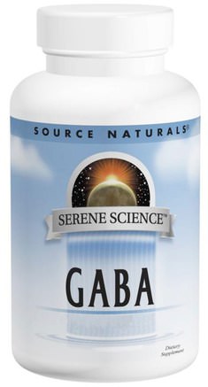 GABA, 750 mg, 180 Tablets by Source Naturals-Kosttillskott, Gaba (Gamma Aminosmörsyra)