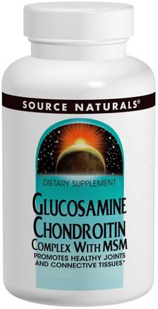 Glucosamine Chondroitin Complex with MSM, 120 Tablets by Source Naturals-Kosttillskott, Glukosamin Kondroitin