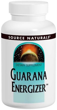 Guarana Energizer, 900 mg, 60 Tablets by Source Naturals-Hälsa, Energi