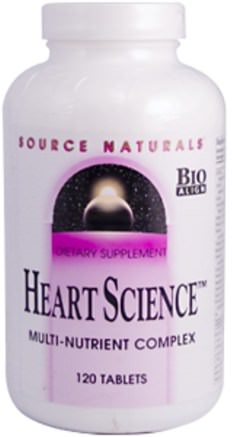 Heart Science, 120 Tablets by Source Naturals-Vitaminer, Multivitaminer, Hjärtkardiovaskulär Hälsa, Hjärtsupport