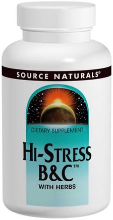 Hi-Stress B&C, 120 Tablets by Source Naturals-Vitaminer, Vitamin C Plus Örter
